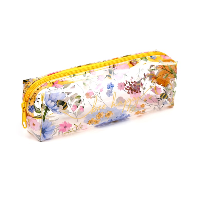 Clear Window Pencil Case - PVC and Metal Holder from Nectar Meadows