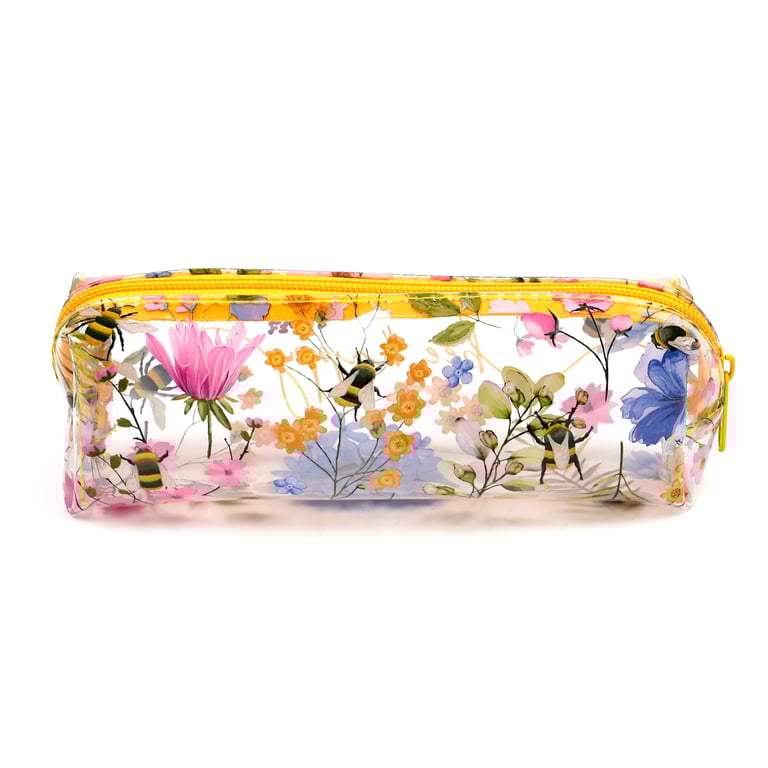 Clear Window Pencil Case - PVC and Metal Holder from Nectar Meadows