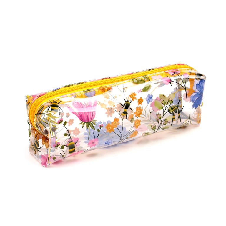 Clear Window Pencil Case - PVC and Metal Holder from Nectar Meadows