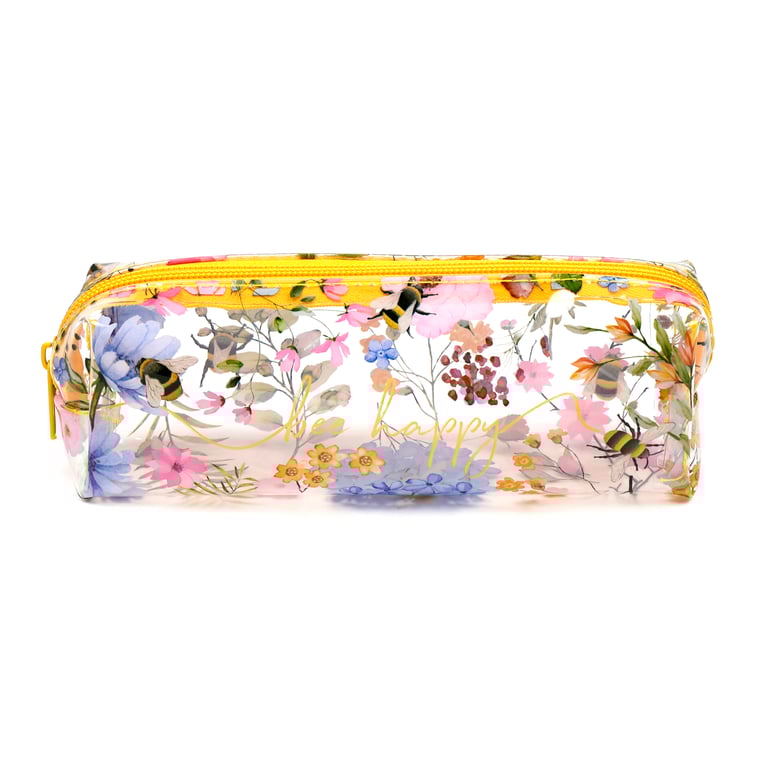 Clear Window Pencil Case - PVC and Metal Holder from Nectar Meadows