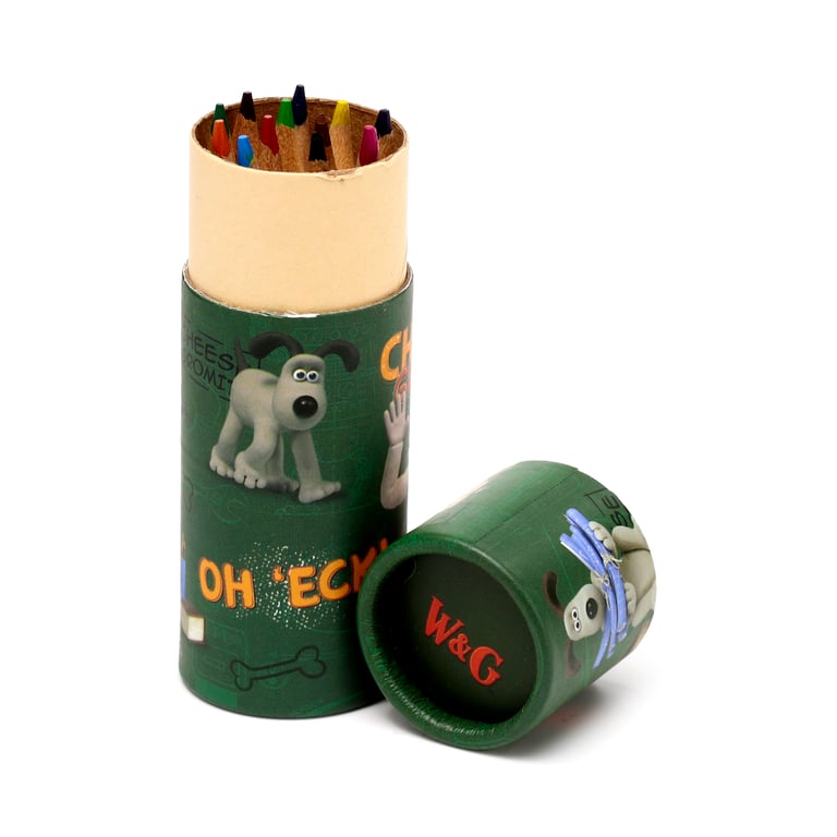 Wallace & Gromit Assorted Colour Wood Pencils 12 Piece Set