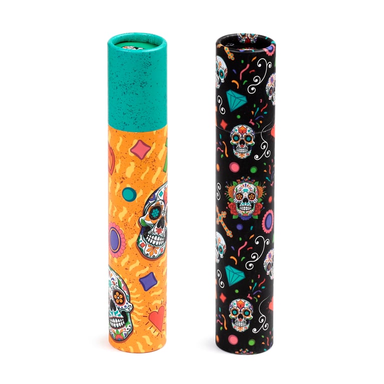 12-Piece Wooden Day of the Dead Colouring Pencil Set - Assorted Colours