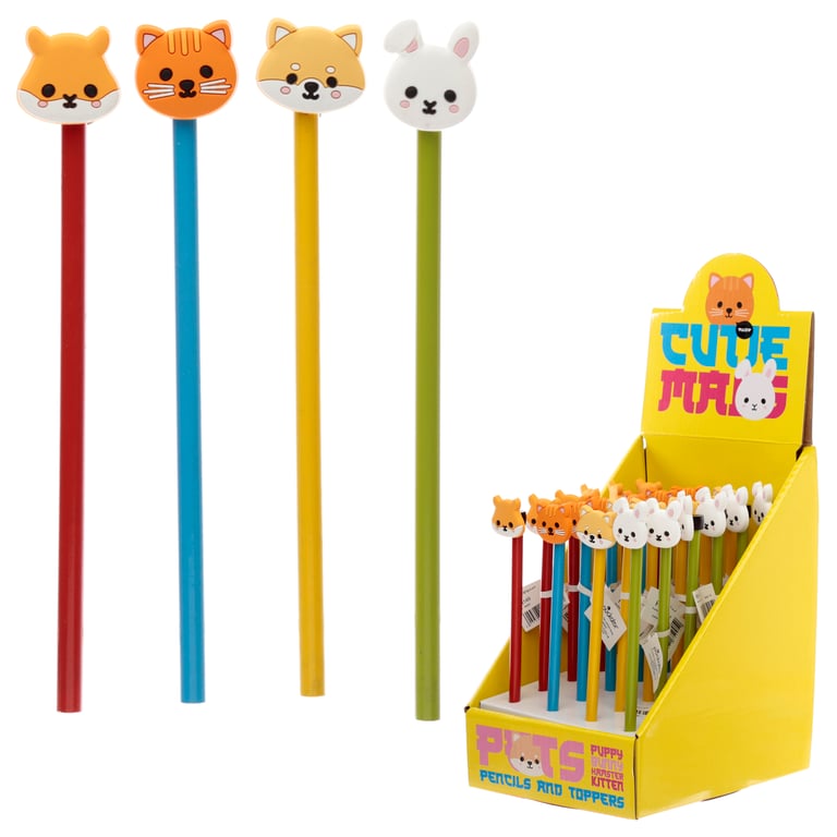 Wooden Pencil with Durable PVC Topper by Adoramals - Home Office Supply