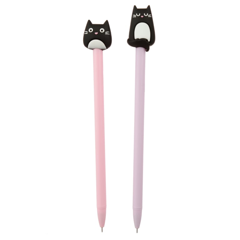 Feline Fine Cat Topper Pen - Ergonomic ABS PVC Silicone Design, Black Ink, CE/UKCA Marked