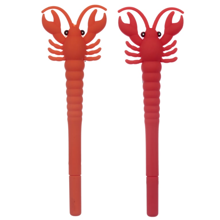 Lobster Novelty Fine Tip Pen - CE Marked & EN71 Compliant Plastic Black Ink Pen