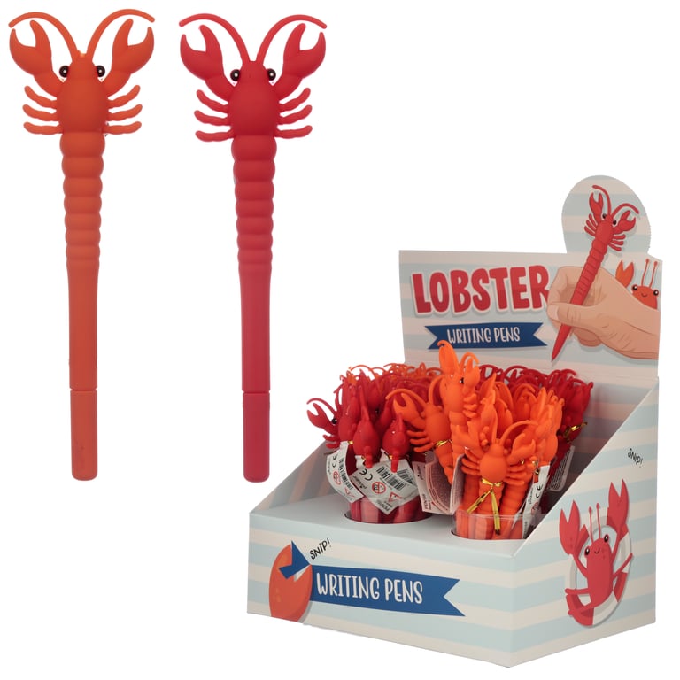 Lobster Novelty Fine Tip Pen - CE Marked & EN71 Compliant Plastic Black Ink Pen