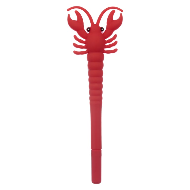Lobster Novelty Fine Tip Pen - CE Marked & EN71 Compliant Plastic Black Ink Pen