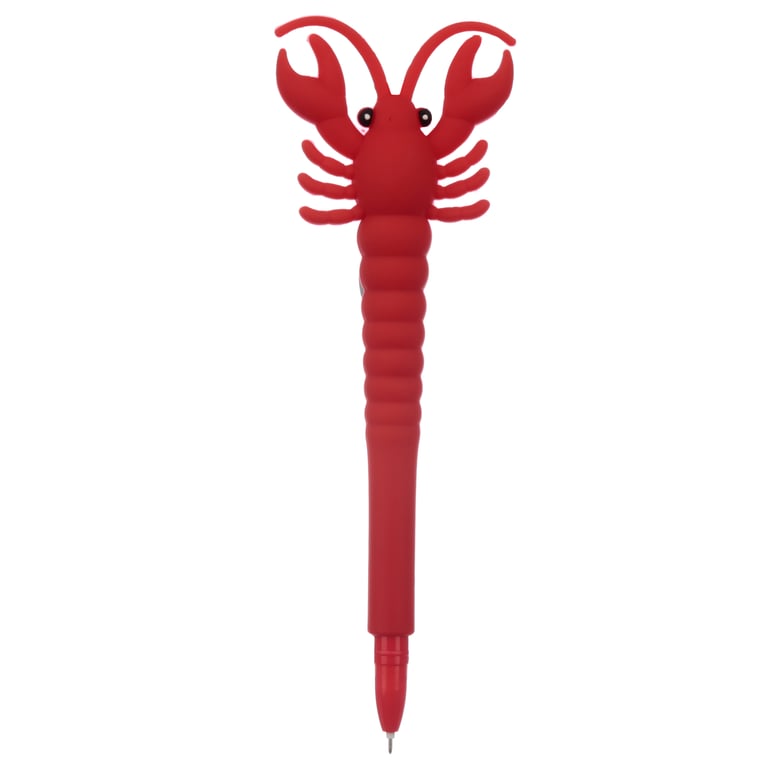 Lobster Novelty Fine Tip Pen - CE Marked & EN71 Compliant Plastic Black Ink Pen