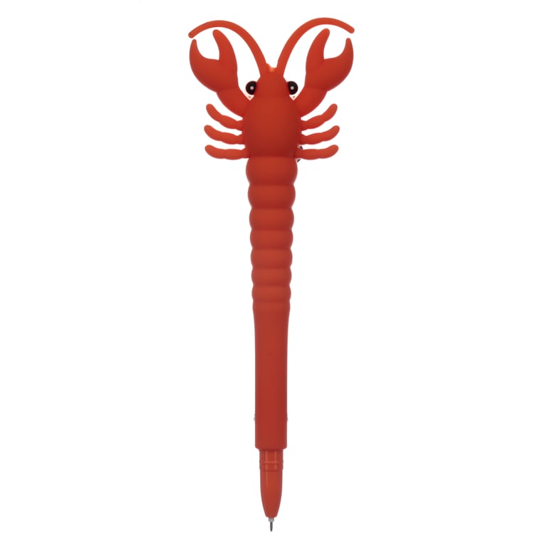 Lobster Novelty Fine Tip Pen - CE Marked & EN71 Compliant Plastic Black Ink Pen