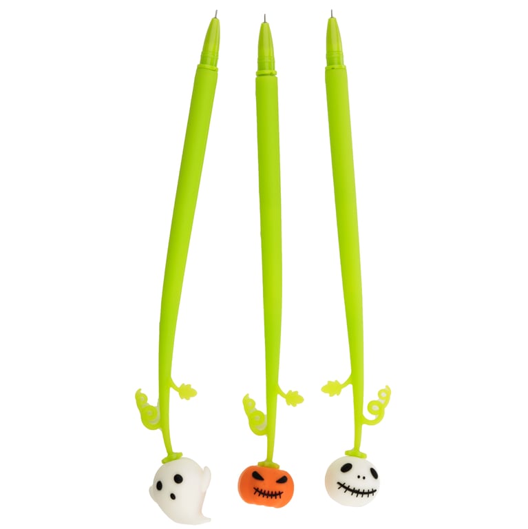 Fun Pumpkin & Ghost Fine Tip Pen - CE Marked, Black Ink, PVC Free