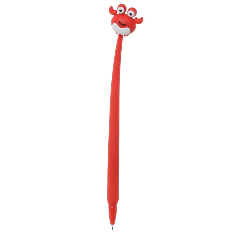 Adoramals Crab Fine Tip Pen - CE/UKCA Marked Black Ink Writing Tool for Children and Adults