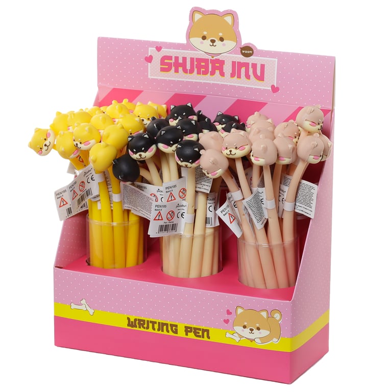 Adoramals Shiba Inu Fine Tip Dog Pen - CE Marked & EN71 Compliant Plastic Pet Writer