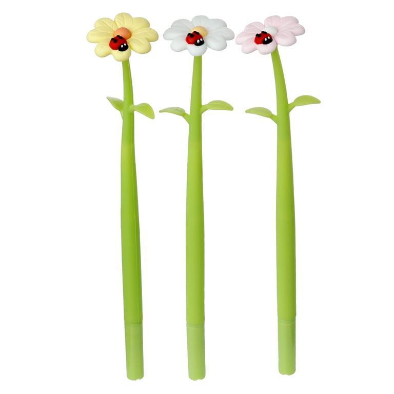 Botanical Gardens Ladybird Flower Fine Tip Pen - CE Marked, PVC Free, Black Ink