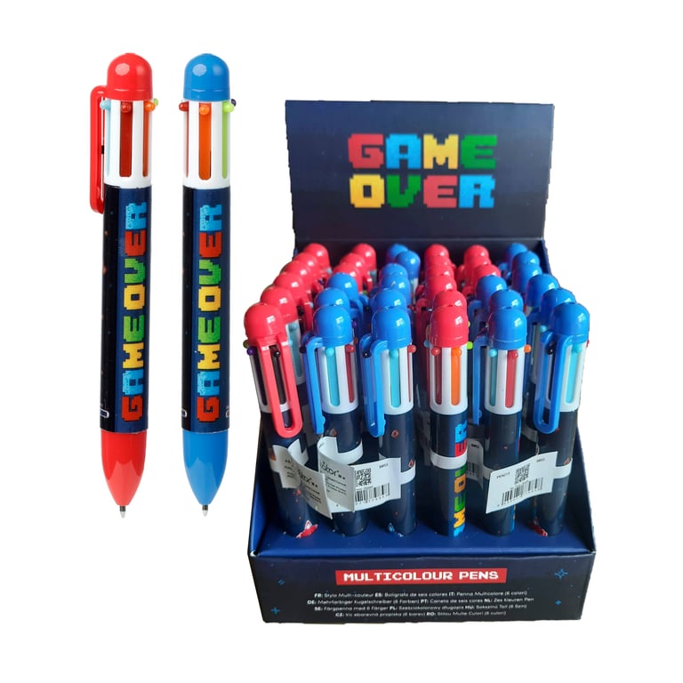 Multi Colour Pen - 6 Vibrant Colours, CE Marked, ABS Plastic Construction
