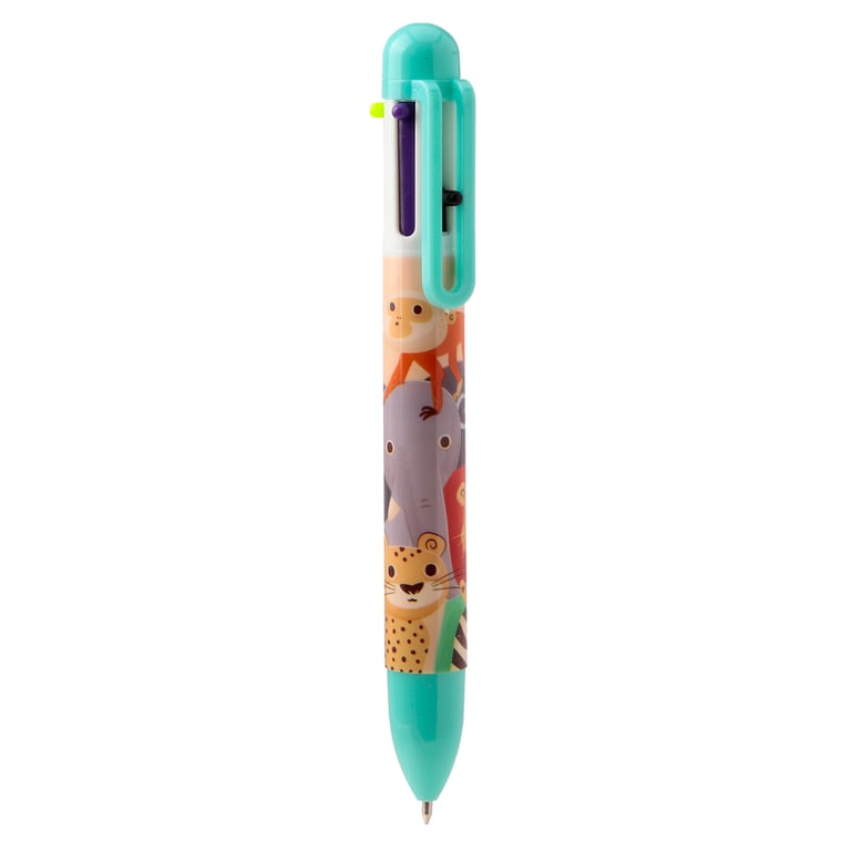 Multi Colour Pen - CE Marked & EN71 Compliant Plastic 6 Coloured Writing Instrument