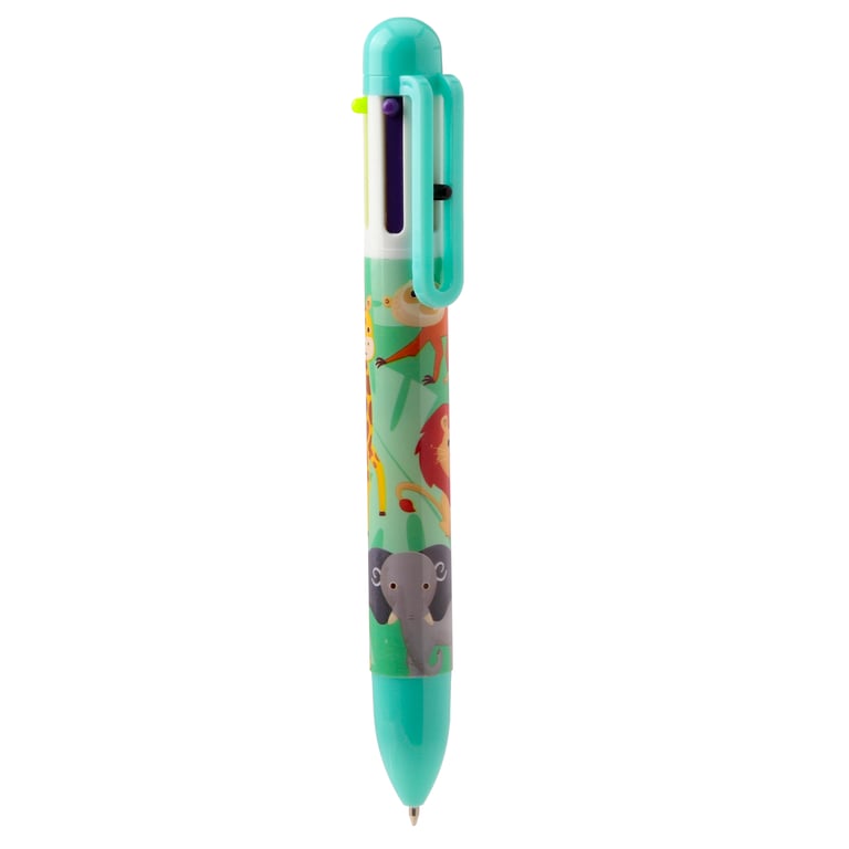 Multi Colour Pen - CE Marked & EN71 Compliant Plastic 6 Coloured Writing Instrument