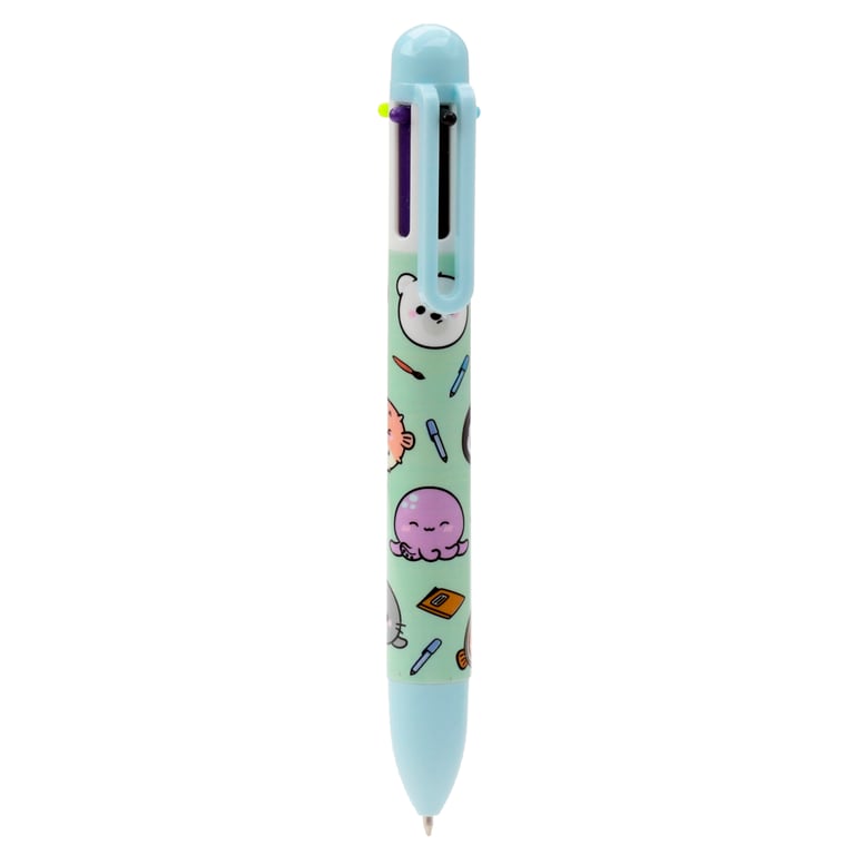 Adoramals Sealife Multi Colour Pen (6 Colours) - CE/UKCA Marked & EN71 Compliant Kids Educational Writing Instrument