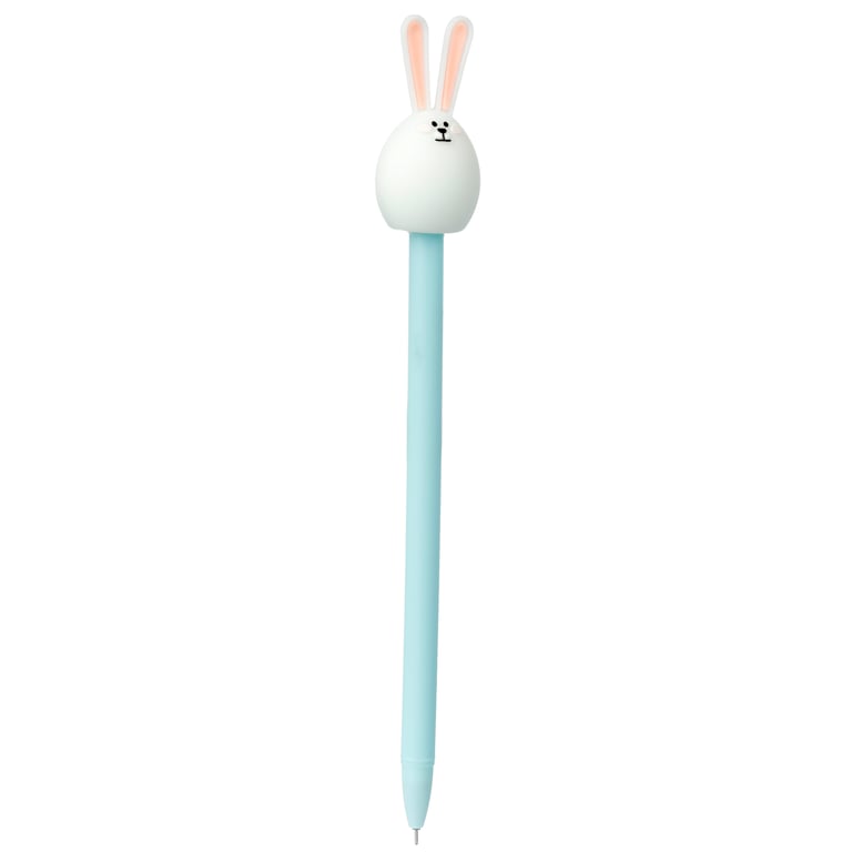 Fine Tip Pen with Topper - Adoramals Bunny, CE Marked and Kids Safe Black Ink Writing Pen