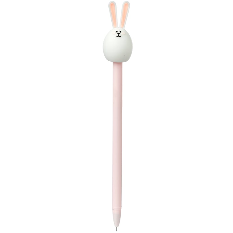 Fine Tip Pen with Topper - Adoramals Bunny, CE Marked and Kids Safe Black Ink Writing Pen