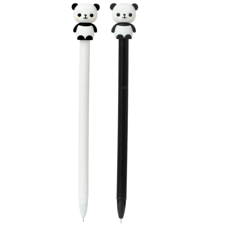 Fine Tip Plastic Pen CE Marked with Panda Topper - Kids Safe Writing Instrument