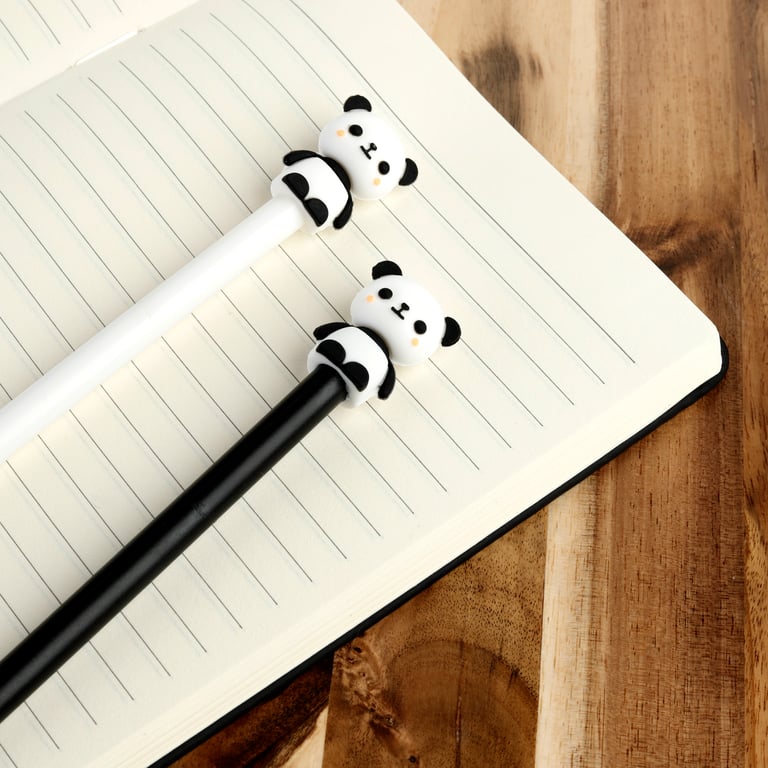 Fine Tip Plastic Pen CE Marked with Panda Topper - Kids Safe Writing Instrument
