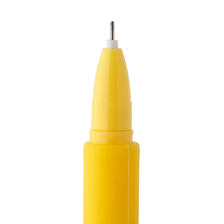 Fine Tip Pen with Topper - Bumble Bee, CE Marked and EN71 Compliant Plastic Writing Instrument with Black Ink and Fine Nib.