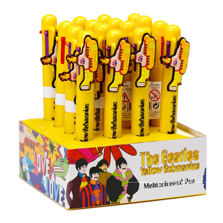The Beatles Yellow Submarine 6 Colours CE Marked Multi Colour Pen