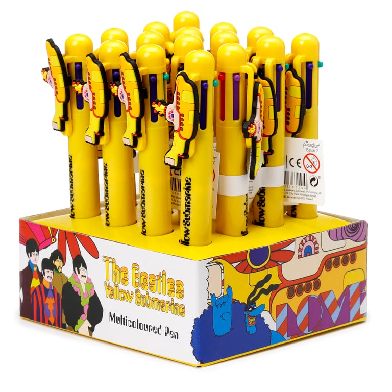 The Beatles Yellow Submarine 6 Colours CE Marked Multi Colour Pen