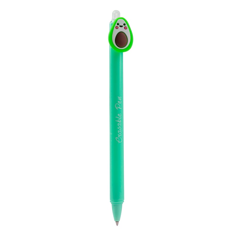 Erasable Pen with PVC Topper - Fruit, Click to Write and Erase