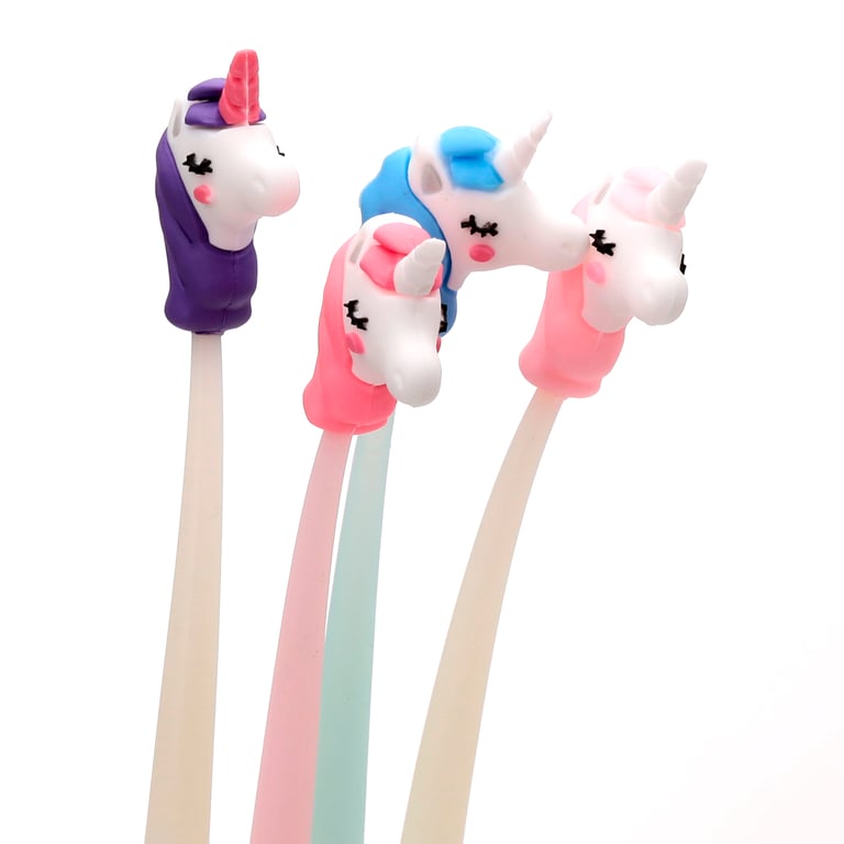 Fine Tip Pen with Topper - Unicorn Magic, CE Marked and Child Safe Plastic Pen with Fine Black Ink Nib