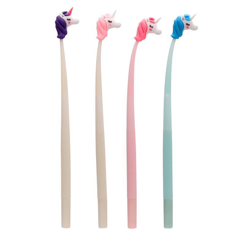 Fine Tip Pen with Topper - Unicorn Magic, CE Marked and Child Safe Plastic Pen with Fine Black Ink Nib