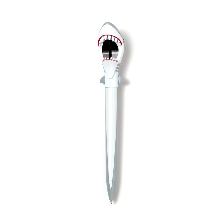 Biting Shark Novelty Pen - CE Marked, Blue Ink, Durable Plastic Construction