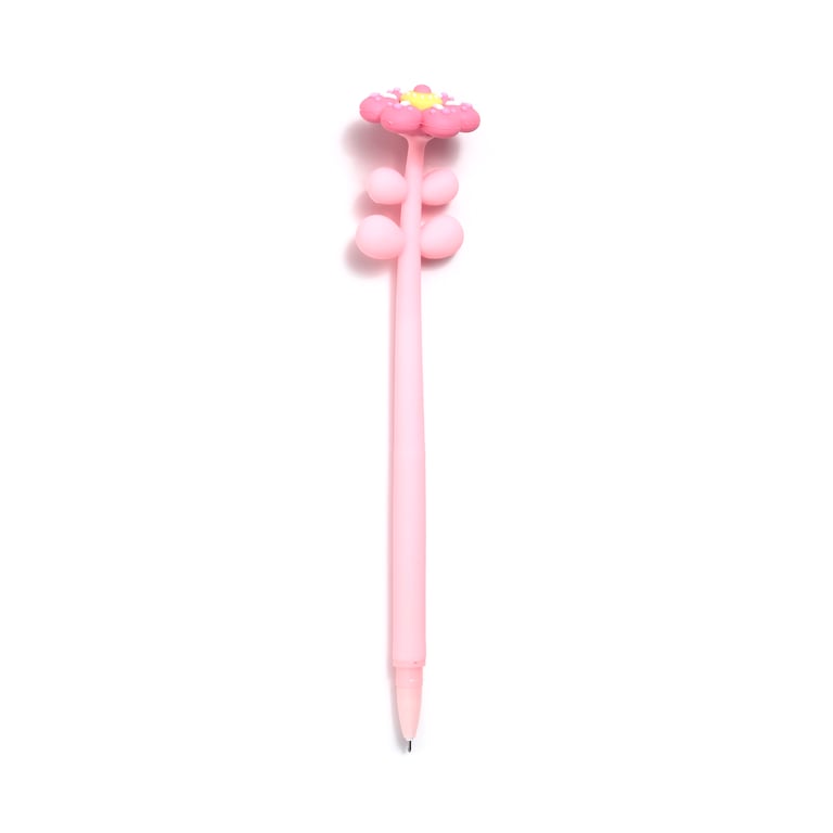 Fine Tip Pen with Topper - Wonderful Flower, ABS & PVC Construction, Fine Black Ink, CE/UKCA Marked, EN71 Compliant