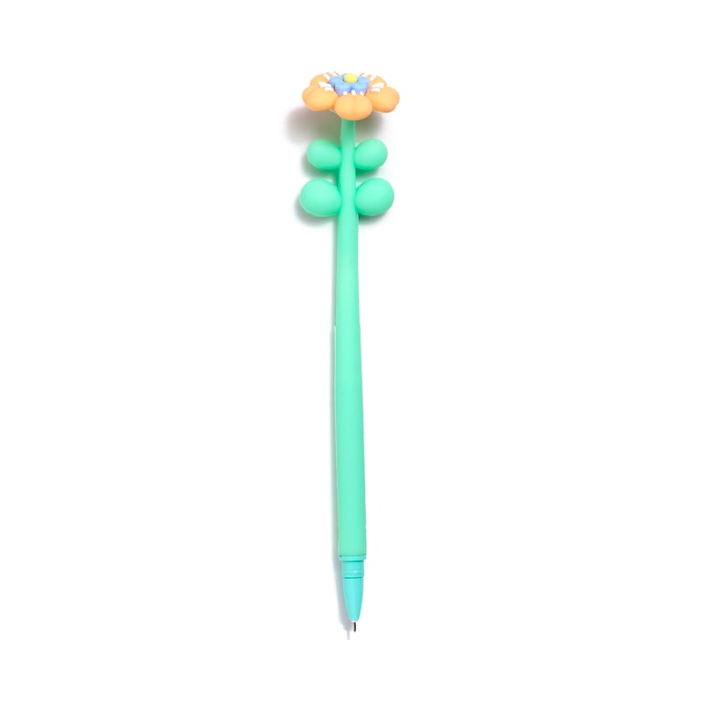 Fine Tip Pen with Topper - Wonderful Flower, ABS & PVC Construction, Fine Black Ink, CE/UKCA Marked, EN71 Compliant
