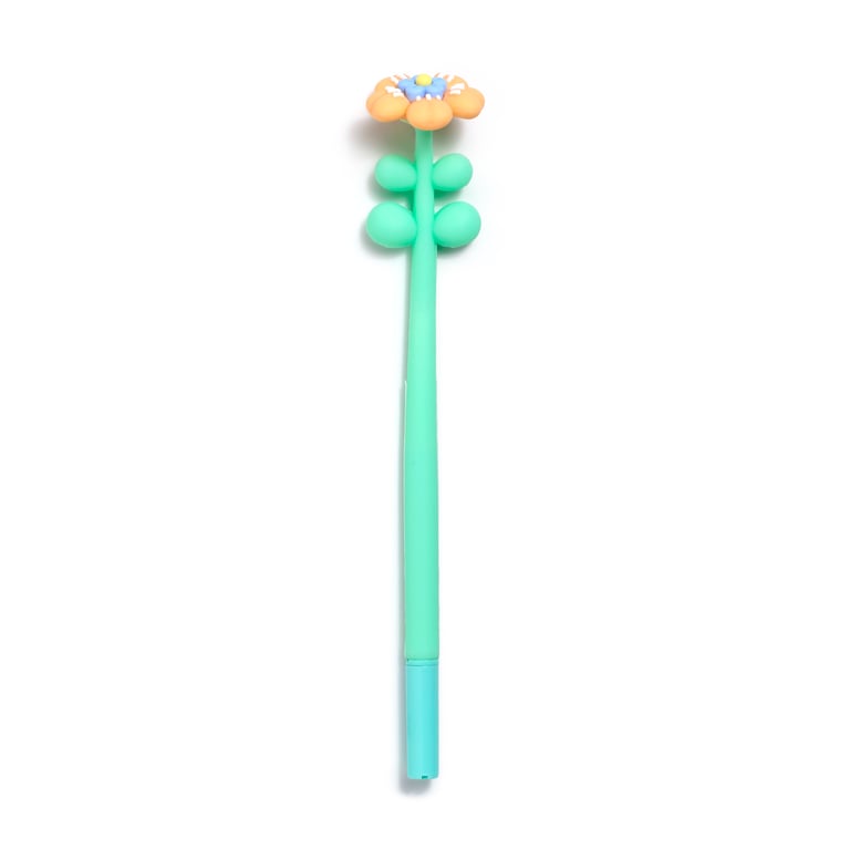 Fine Tip Pen with Topper - Wonderful Flower, ABS & PVC Construction, Fine Black Ink, CE/UKCA Marked, EN71 Compliant