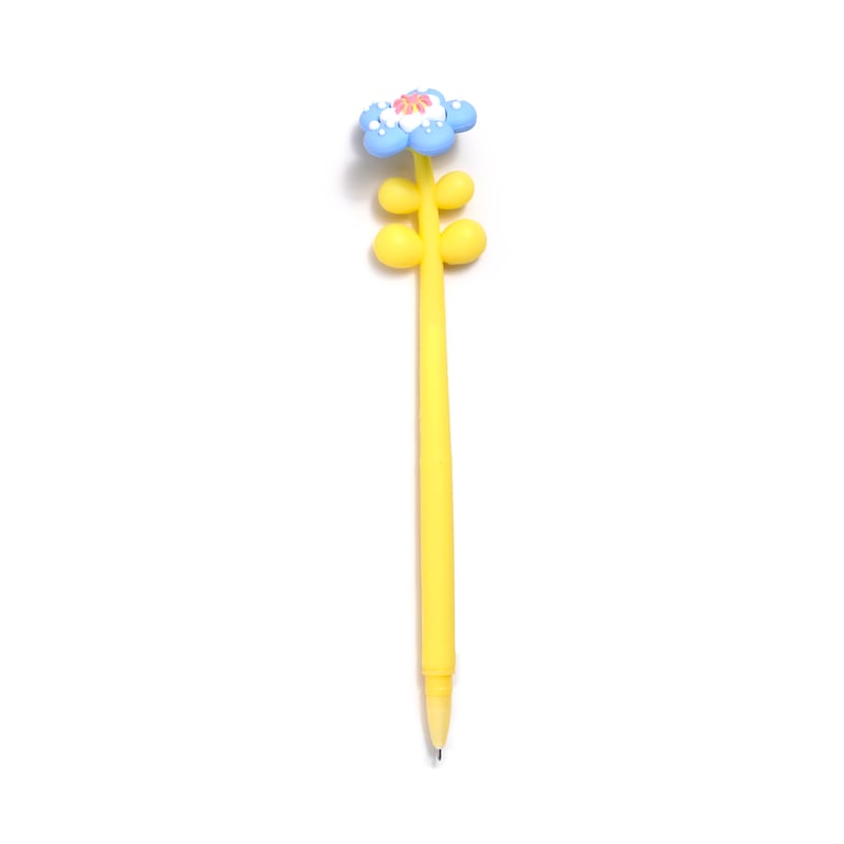 Fine Tip Pen with Topper - Wonderful Flower, ABS & PVC Construction, Fine Black Ink, CE/UKCA Marked, EN71 Compliant