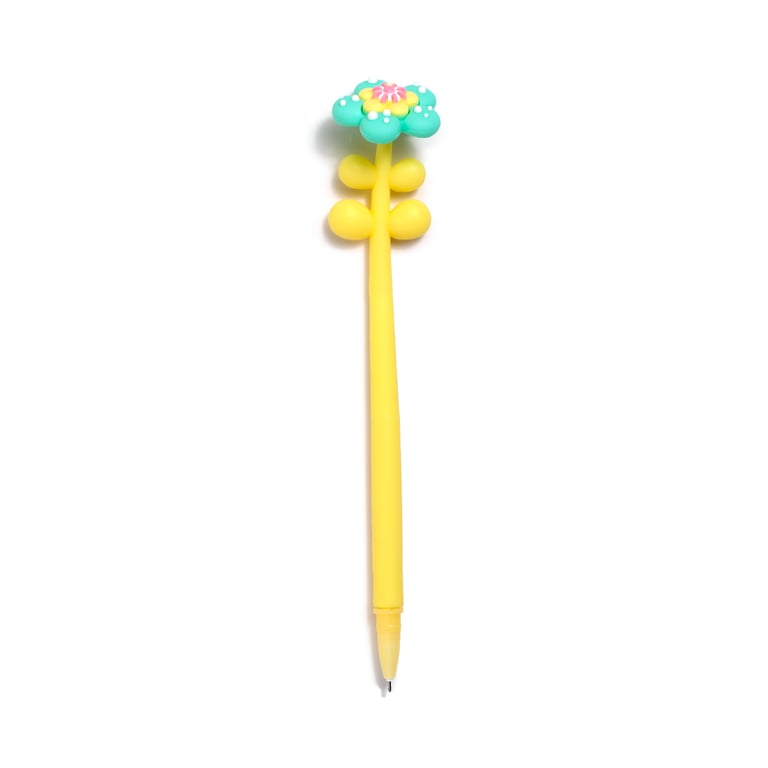 Fine Tip Pen with Topper - Wonderful Flower, ABS & PVC Construction, Fine Black Ink, CE/UKCA Marked, EN71 Compliant