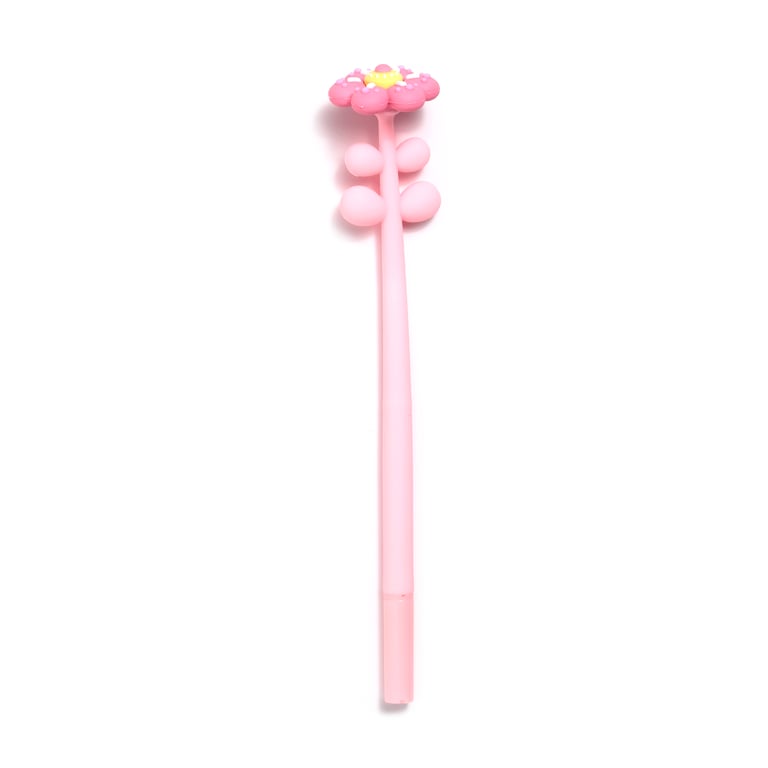 Fine Tip Pen with Topper - Wonderful Flower, ABS & PVC Construction, Fine Black Ink, CE/UKCA Marked, EN71 Compliant