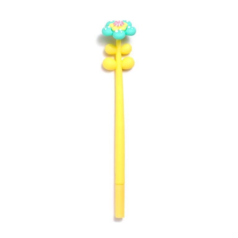 Fine Tip Pen with Topper - Wonderful Flower, ABS & PVC Construction, Fine Black Ink, CE/UKCA Marked, EN71 Compliant
