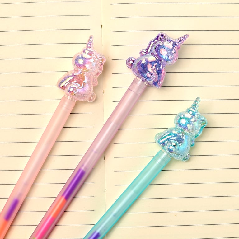 Rainbow Ink Pen - Unicorn, 5 Colour Multi-Pen for Children s Writing and Education