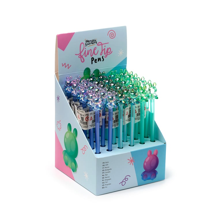 Fine Tip Pen with Rabbit Topper - CE Marked and Durable Plastic Design
