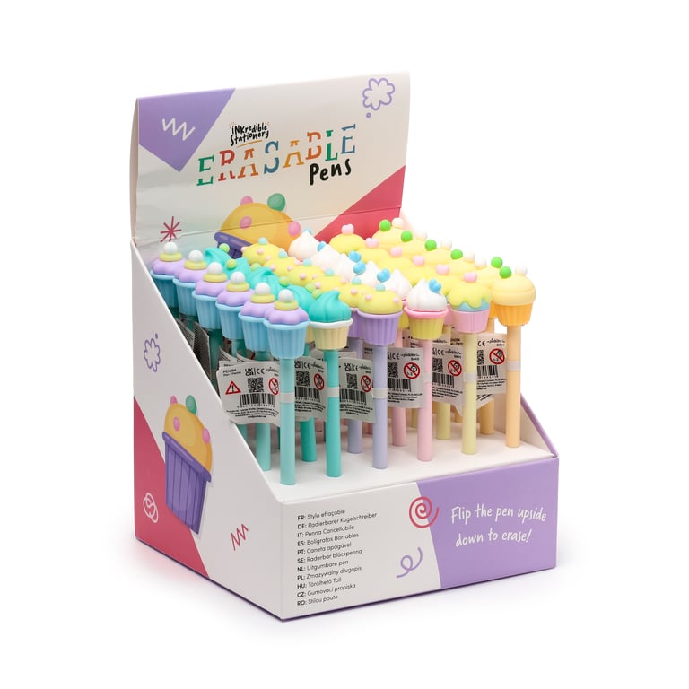 Erasable Cupcake Pen - Blue Erasable Writing Tool