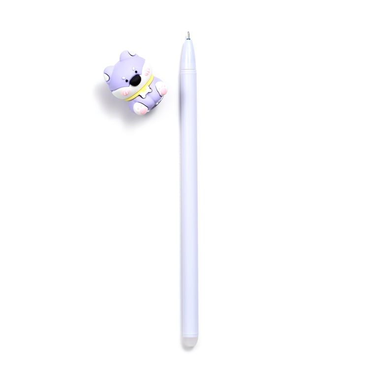 Erasable Shiba Inu Dog Pen with PVC Topper - Blue Ink and Erase Function