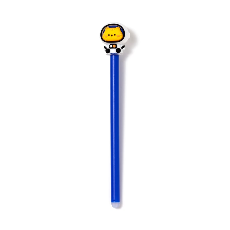 Erasable Pen - Adoramals Space with PVC Erase Topper and Blue Ink