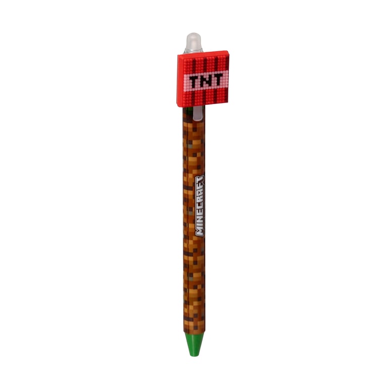 Minecraft Erasable Pen - Click-to-Write Fun with Silicone Topper