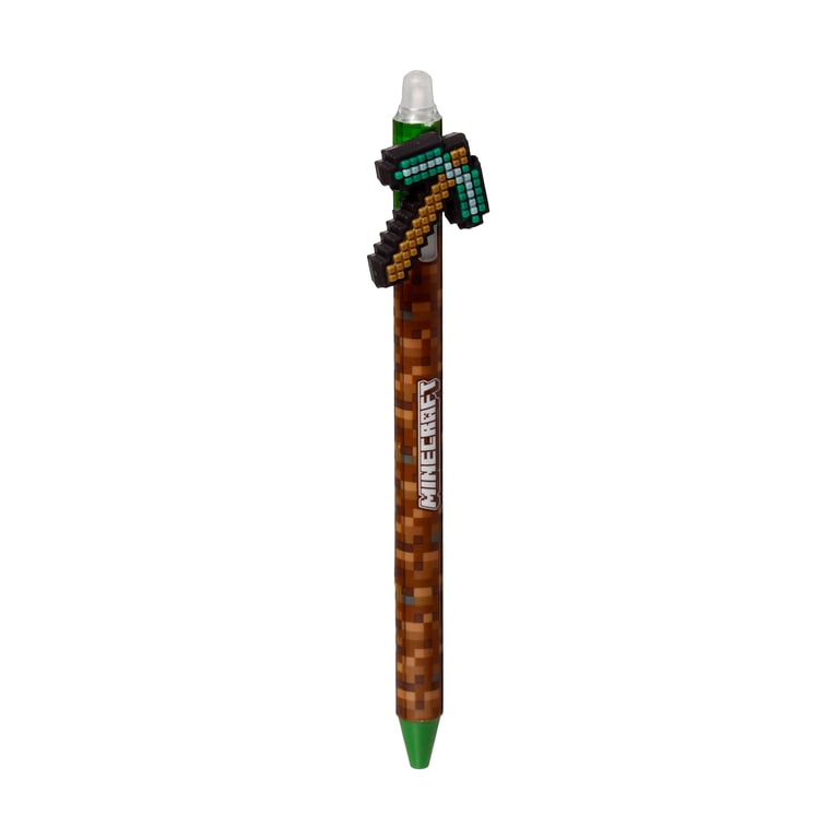 Minecraft Erasable Pen - Click-to-Write Fun with Silicone Topper