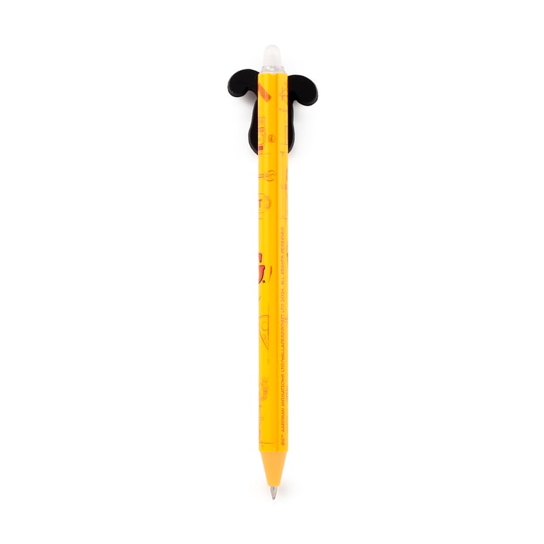 Wallace and Gromit Click-to-Use Erasable Pen with Blue Ink and PVC Topper - CE Marked