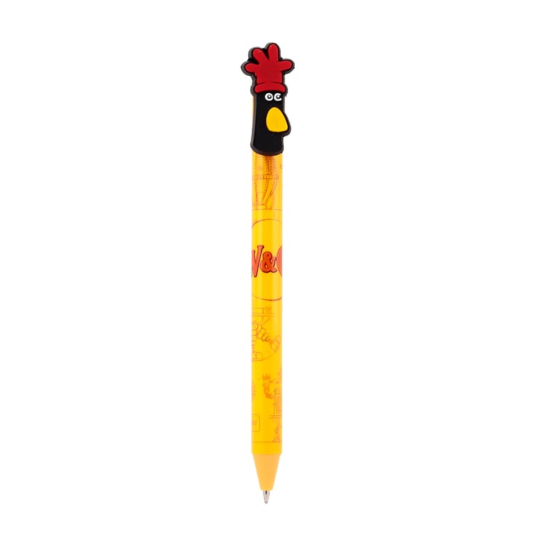 Wallace and Gromit Click-to-Use Erasable Pen with Blue Ink and PVC Topper - CE Marked