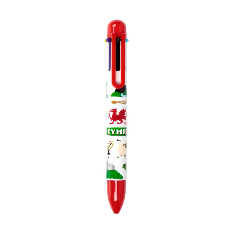 Multi Colour Welsh Dragon Pen - 6 Colours ABS Plastic CE Marked