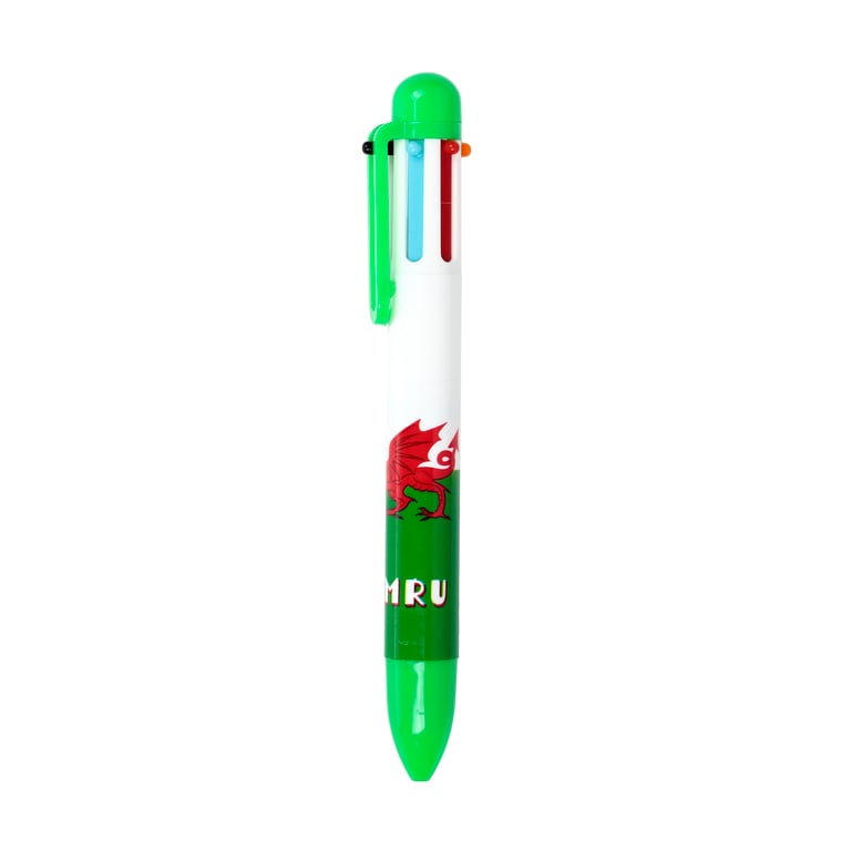 Multi Colour Welsh Dragon Pen - 6 Colours ABS Plastic CE Marked